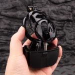 Electric Shock Ghost Black Sissy Chastity Cage Remote Punishment Cock Cage - Image 4