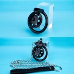 UFO Ultra Small Chastity Cage Mini Couple Erotic Traction Chain Cock Cage - Image 6