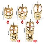 Mamba Gold Plated Stainless Steel Chastity Cage Metal Cock Cage - Image 12