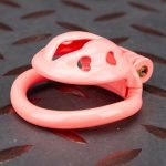 Pink Micro Cock Cage Love Vagina Small Chastity Cage Curved Ring - Image 6