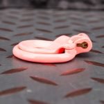 Pink Inverted Micro Cock Cage Pussy Small Chastity Cage Flat Ring - Image 7