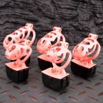 Electric Shock Ghost Pink Sissy Chastity Cage Remote Punishment Cock Cage - Image 8