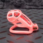 Spikes Pink Mamba Chastity Cage Lightweight Cock Cage Curved Ring - Image 5