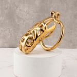 Mamba Gold Plated Stainless Steel Chastity Cage Metal Cock Cage - Image 9