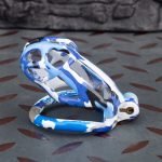 Camouflage Air Force Mamba Chastity Cage Lightweight Cock Cage Curved Ring - Image 8