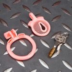 Pink Micro Cock Cage Honeycomb Pussy Small Chastity Cage Flat Ring - Image 7