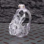 See-Through Ice Transparent Shell Mamba Chastity Cage Ball Cock Cage - Image 7