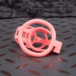 Spikes Pink Mamba Chastity Cage Lightweight Cock Cage Flat Ring - Image 6