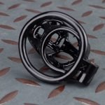 Spikes Black Mamba Chastity Cage Lightweight Cock Cage Flat Ring - Image 6