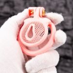 Pink Micro Cock Cage Honeycomb Pussy Small Chastity Cage Flat Ring - Image 8