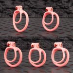 Open Pink Lightweight Chastity Cage Training Device Flat Ring