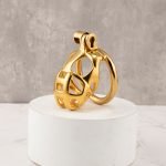Mamba Gold Plated Stainless Steel Chastity Cage Metal Cock Cage - Image 6