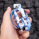Camouflage Air Force Mamba Chastity Cage Lightweight Cock Cage Curved Ring - Image 7