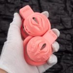 Pink Labia Pussy Sissy Chastity Cage Curved Ring - Image 2