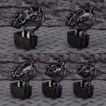 Electric Shock Mamba Black Sissy Chastity Cage Remote Punishment Cock Cage