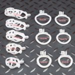 Spikes White Mamba Chastity Cage Lightweight Cock Cage Curved Ring - Image 10