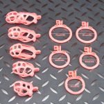 Spikes Pink Mamba Chastity Cage Lightweight Cock Cage Flat Ring - Image 10