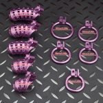 Mistress's Punishment Purple Spiked Chastity Cage Flat Ring - Image 10