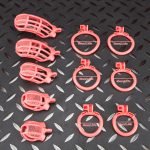 Honeycomb Hollow Lightweight Chastity Cage Pink Sissy Cock Cage Curved Ring - Image 10