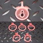 Pink Micro Cock Cage Honeycomb Pussy Small Chastity Cage Curved Ring - Image 9