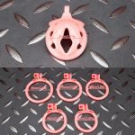 Pink Micro Cock Cage Love Vagina Small Chastity Cage Flat Ring - Image 9