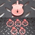 Pink Inverted Micro Cock Cage Pussy Small Chastity Cage Flat Ring - Image 2
