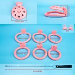 UFO Ultra Small Chastity Cage Mini Couple Erotic Traction Chain Cock Cage - Image 11