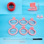 Honeycomb Open Small Chastity Cage Mini Couple Erotic Traction Chain Cock Cage - Image 11