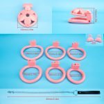 Sakura Ultra Small Chastity Cage Mini Couple Erotic Traction Chain Cock Cage - Image 11