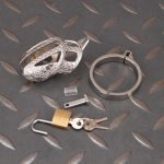 Dragon Scale Stainless Steel Chastity Cage Metal Cock Cage Flat Ring - Image 7