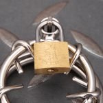 Stainless Steel Spiked Chastity Cage Metal Cock Cage - Image 9