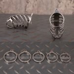 Stainless Steel Chastity Cage Metal Cock Cage Flat Ring - Image 11