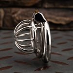Small Stainless Steel Chastity Cage Metal Cock Cage Spikes Round Ring - Image 2