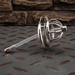 Small Stainless Steel Chastity Cage Metal Cock Cage Spikes Round Ring With Urethral Catheter-01 - Image 2