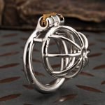 Small Stainless Steel Chastity Cage Metal Cock Cage Spikes Round Ring - Image 5
