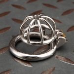 Small Stainless Steel Chastity Cage Metal Cock Cage Spikes Round Ring - Image 6