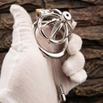 Small Stainless Steel Chastity Cage Metal Cock Cage Spikes Round Ring With Urethral Catheter-01 - Image 3