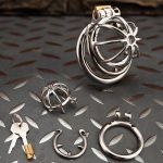 Small Stainless Steel Chastity Cage Metal Cock Cage Spikes Round Ring - Image 9