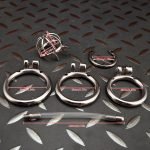 Small Stainless Steel Chastity Cage Metal Cock Cage Spikes Round Ring With Urethral Catheter-01 - Image 10