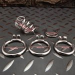 Small Stainless Steel Chastity Cage Metal Cock Cage Spikes Round Ring-04 - Image 10