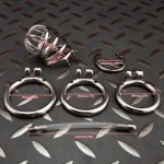 Small Stainless Steel Chastity Cage Metal Cock Cage Spikes Round Ring With Urethral Catheter-04 - Image 10