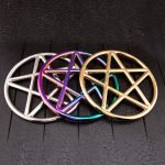 Stainless Steel Pentagram Shibari Suspension Ring – Bondage Rope Ring for Aerial Restraint, Gold/Silver/Rainbow - Image 2