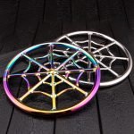 Stainless Steel Spider Web Shibari Suspension Ring – Bondage Rope Ring for Suspension, Silver / Rainbow