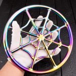 Stainless Steel Spider Web Shibari Suspension Ring – Bondage Rope Ring for Suspension, Silver / Rainbow - Image 2
