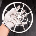 Stainless Steel Spider Web Shibari Suspension Ring – Bondage Rope Ring for Suspension, Silver / Rainbow - Image 3