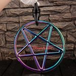 Stainless Steel Pentagram Shibari Suspension Ring – Bondage Rope Ring for Aerial Restraint, Gold/Silver/Rainbow - Image 6