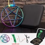 Stainless Steel Pentagram Shibari Suspension Ring – Bondage Rope Ring for Aerial Restraint, Gold/Silver/Rainbow - Image 20