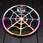Stainless Steel Spider Web Shibari Suspension Ring – Bondage Rope Ring for Suspension, Silver / Rainbow - Image 6