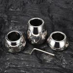 Heavy Weighted Ball Stretcher Ring for Men – Premium Stainless Steel CBT Scrotum Stretcher, S/M/L
