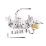 316 Stainless Steel Heavy Duty Spiked Ball Stretcher Lockable Scrotum Restraint BDSM CBT Device for Men - Image 9